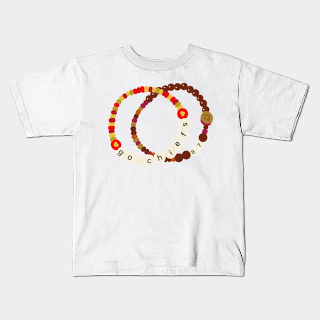 Chiefs - Kelce Friendship Bracelet Kids T-Shirt by canderson13